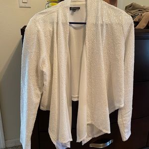 Women’s white sparkly cardigan